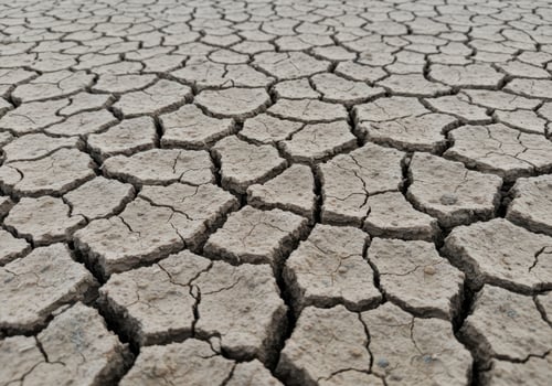 A dry cracked desert with no water photo