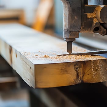 Woodworking tools at work creating precise cuts photo
