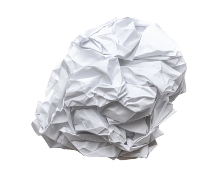 Crumpled White Paper Ball photo
