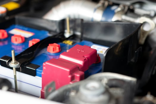 Car battery check and the battery photo