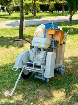 Concrete Saw Machine in Parkside Construction Scene photo
