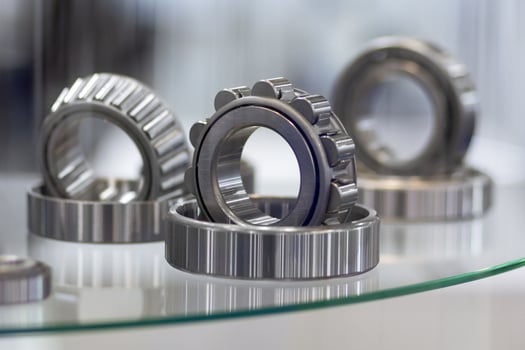 Bearings on the showroom stand close-up. Industry photo