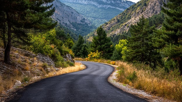 High resolution view photo of road and natural textures
