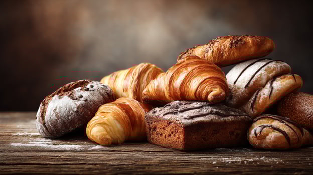 Rustic charm baked goods photography photo