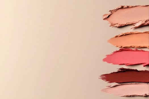 Various Shades of Cream and Lipstick Arranged on an Elegant Background for Beauty Enthusiasts photo