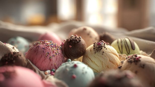 Frozen treat in sweet photography composition photo