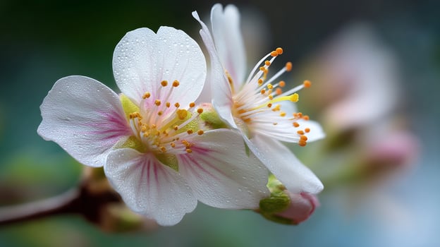 Wildflower close up with clean wallpaper background photo