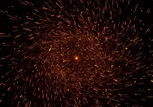 Flying Embers and Orange Sparks overlay photo