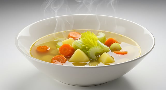 Aromatic Homemade Vegetable Soup in a Bowl photo