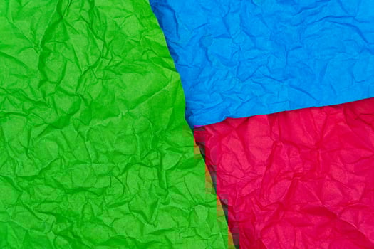 Color paper texture. Green, blue and red photo