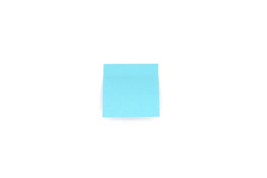Blue blank sticker, ready for your message, isolated on white background photo