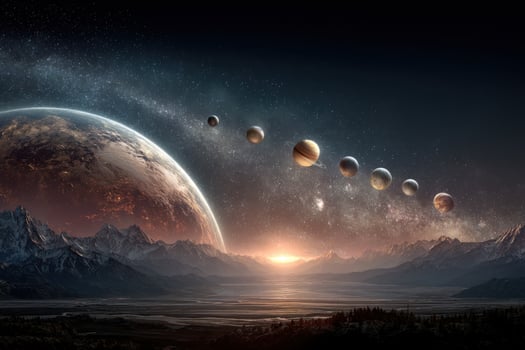 An image of the planets and the sun photo