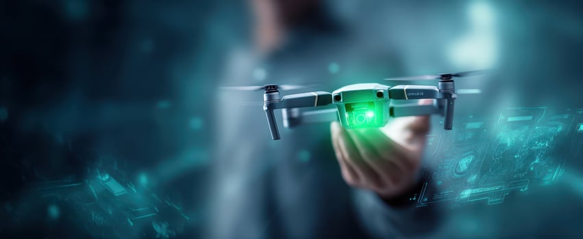 The advanced drone showcasing innovations in technology and aerial photography. photo