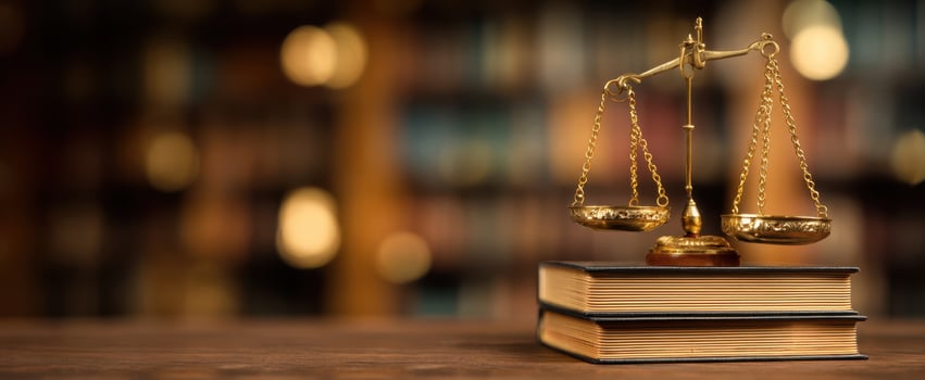 The Scales of Justice Representing Law and Knowledge in a Library Setting photo