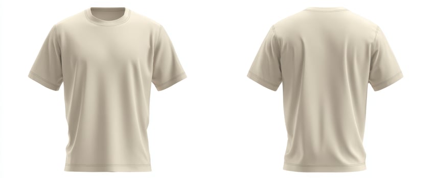 The versatile t-shirt showcasing front and back views for design considerations. photo