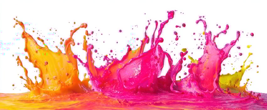 The vibrant splash of colorful paint creating dynamic and energetic art. photo