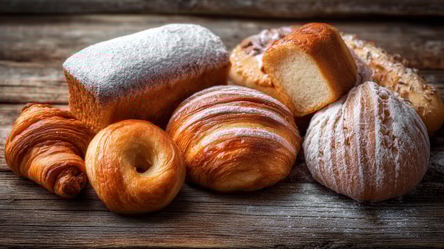 Realistic textures in artisan pastry bakery image photo