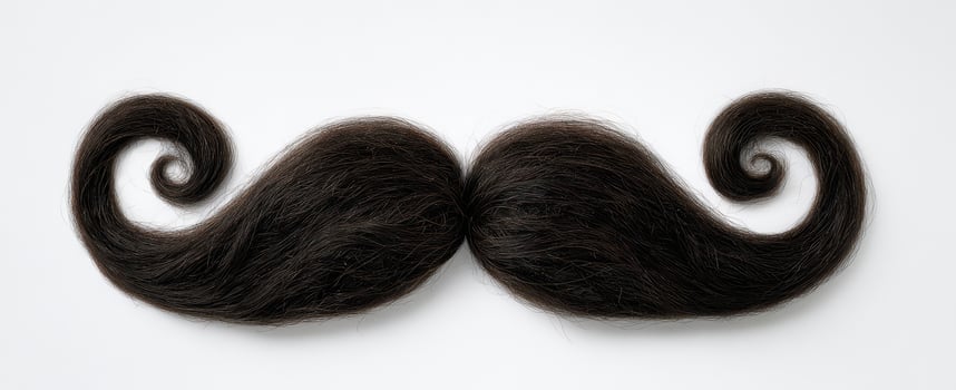 A pair of moustaches made of black hair photo