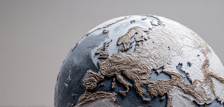 A large egg with a map of europe on it photo