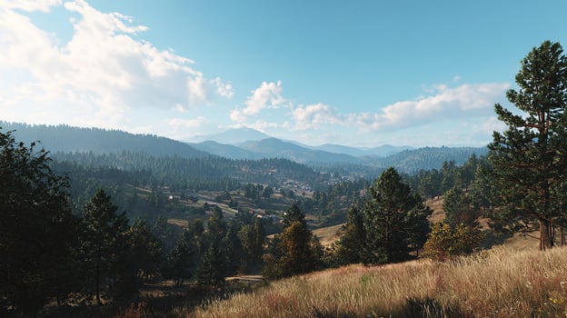 Ultra-realistic scenic view with clear lighting and natural beauty detail photo