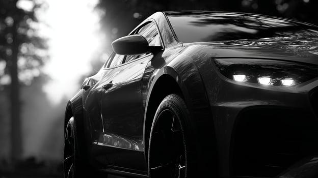 Curved silhouette of auto in daylight photography photo