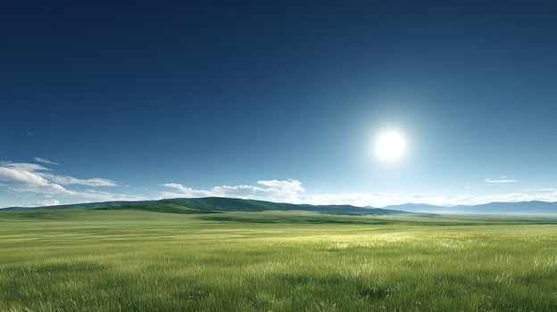Summer scenery with vivid colors and background details photo