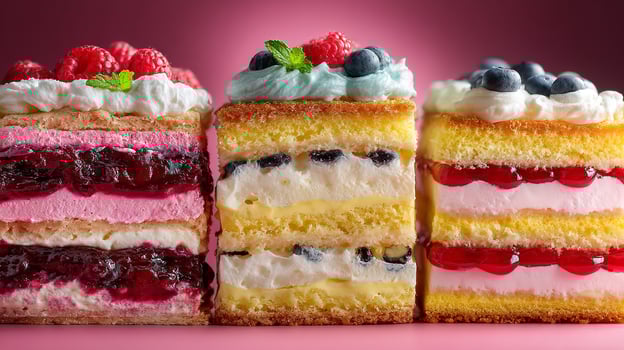 Delicious textured dessert in clean food photography style photo