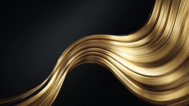 Wavy abstract backdrop with golden luxury tones photo