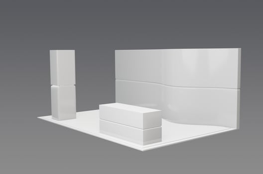 A white wall with a white table and chair photo