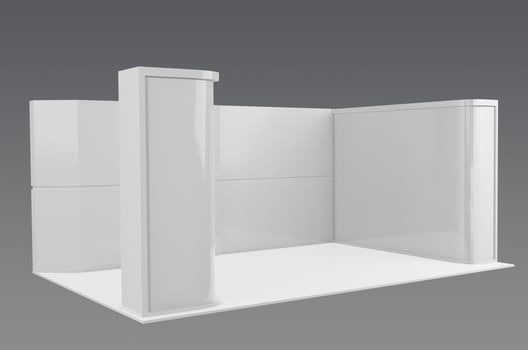 A white wall with two white pillars photo