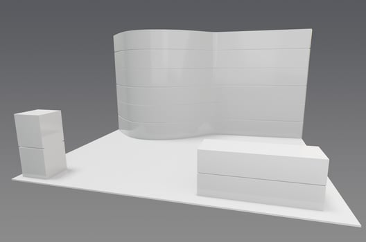 3d model of a white wall with a table and chair photo