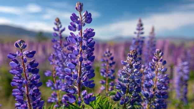 A Field Filled With Colorful Wild Lupines photo