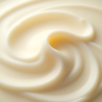 Swirling Cream Texture Close-up Light Yellow Color photo