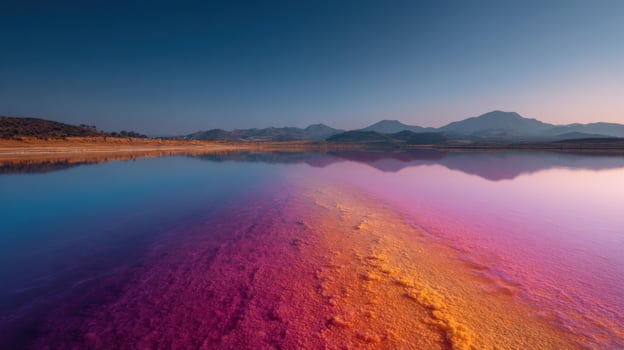 The Glistening Surface Of A Lake With High Mineral Content photo