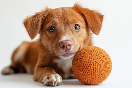 Cute Puppy with Ball photo