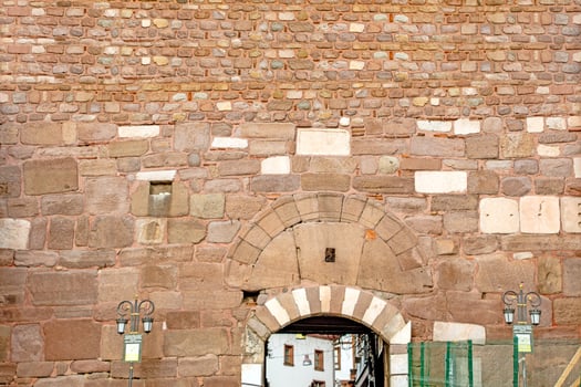 Ancient Stone Archway Architectural Detail of Historic Building photo