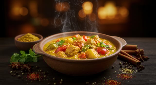 Delicious and flavorful curry dish with fresh ingredients photo
