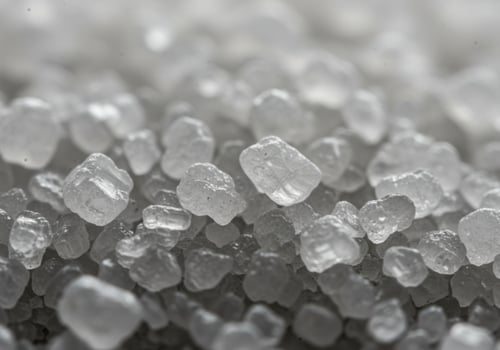 Detailed close-up of salt crystals, highlighting the texture and form. photo