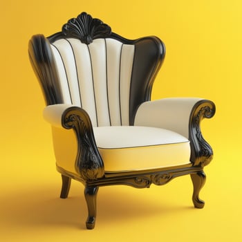 Elegant black and white armchair photo