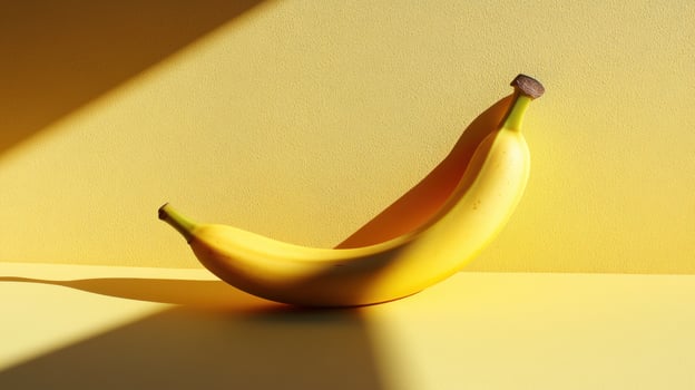 Two bananas in yellow light photo