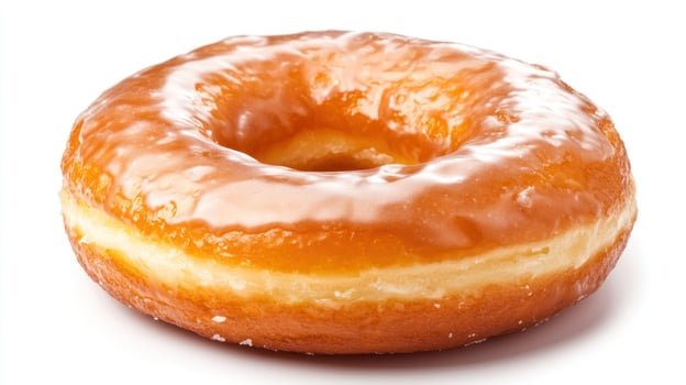 Glazed donut, close-up photo
