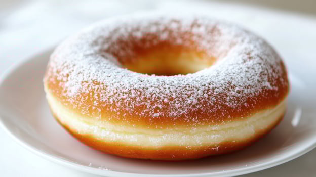Sweet glazed donut photo