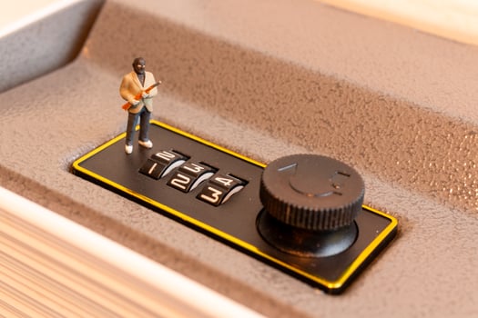 Miniature Thief Cracking Safe Lock Combination 1 photo