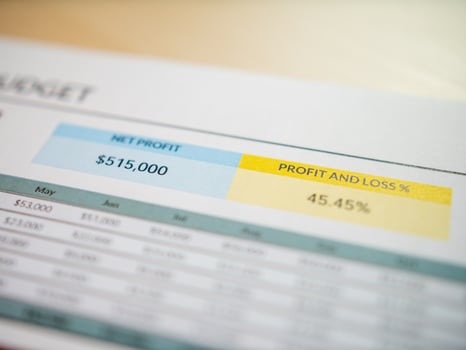 Indoor corporate financial analysis profit and loss insights for business strategy photo