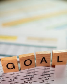 Growth planning and financial documentation for strategic business goals in office environments photo