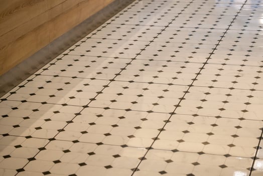 Elegant tile flooring design modern interior indoor space close-up view aesthetic appeal photo