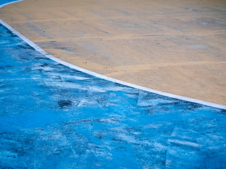 Basketball court action urban location sports outdoor environment close-up view dynamic concept photo