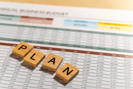 Strategic business planning budgeting for success in office workspace management photo