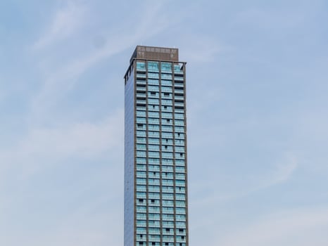 Modern skyscraper design urban cityscape architectural daytime aerial view contemporary style photo
