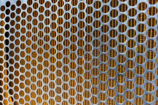 Industrial design action metal mesh structure urban environment detail close-up view photo